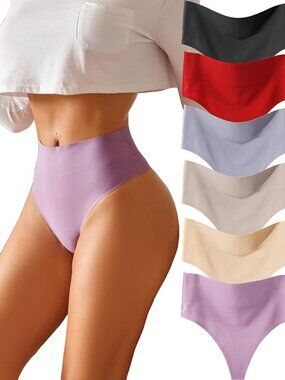 3 Pack of Women's Seamless Underwear - Red, Gray, Beige